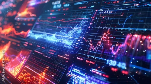 Wallpaper Mural Digital marketing data visualization with graphs and charts Torontodigital.ca