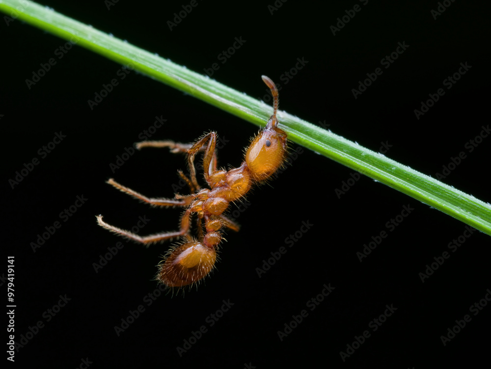 Fire ant dead hang on in the grass Fire ant dead hang on in the grass