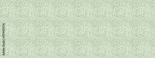 Neutrals color art abstract seamless pattern. Pastel boho style endless interlacing linear scribbles print. Trendy neutral colors intertwining strokes. Muted light green contemporary fabric texture