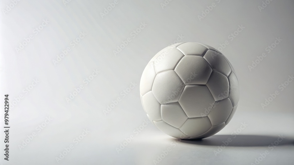 Fototapeta premium minimalist clean composition isolated handball on a empty plain white background modern simplicity negative space