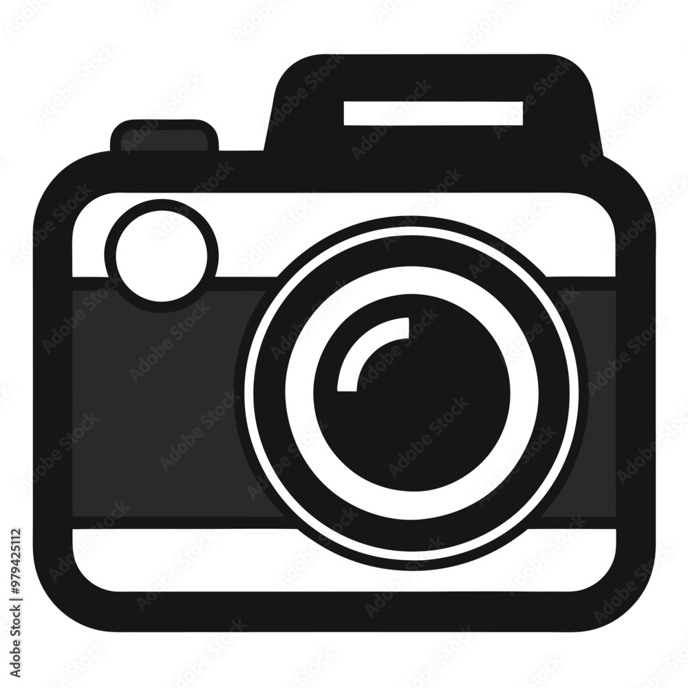 camera vector silhouette illustration on a white background camera vector silhouette illustration on a white background