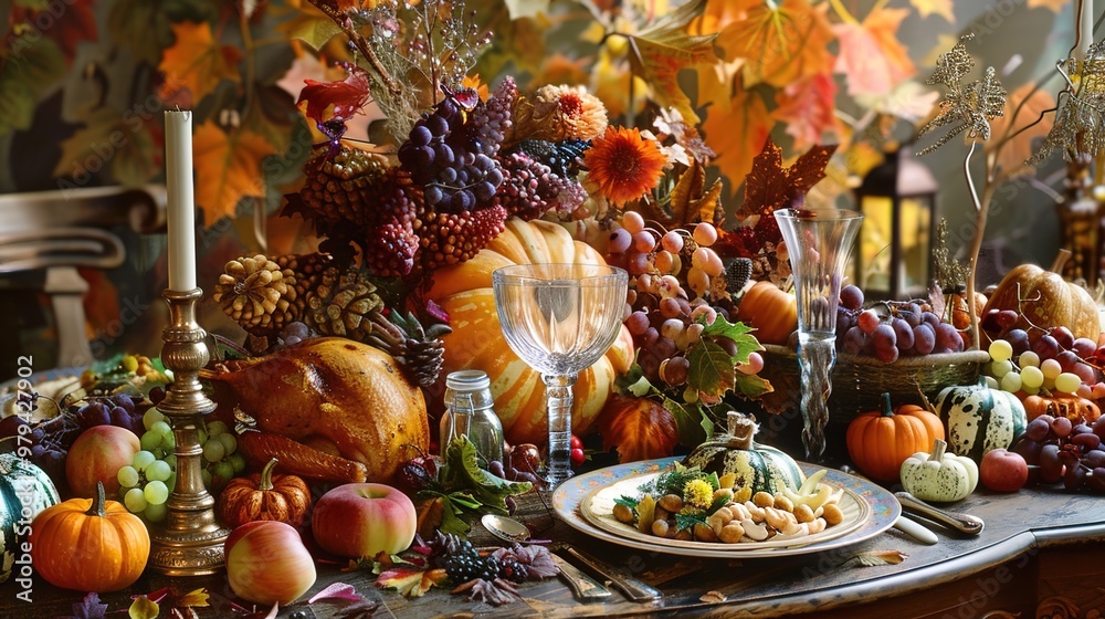 Thanksgiving feast wallpaper
