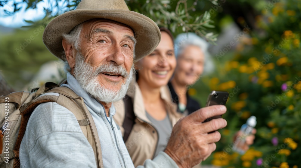 © jovannig - An inspiring portrait of a senior individual leading a group