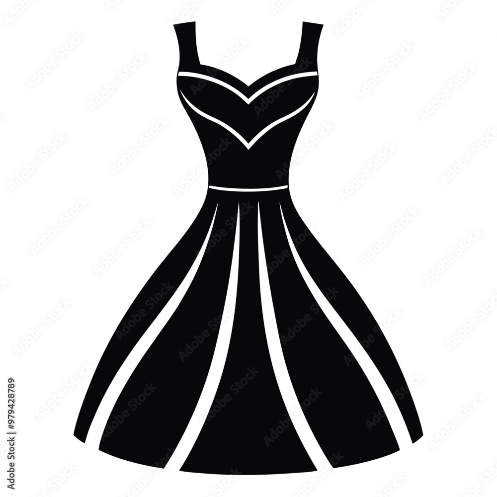 A drawing of a woman in a long black dress A drawing of a woman in a long black dress