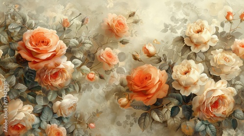 20240916211238list 65 A romantic floral pattern with soft pastel roses and delicate greenery
