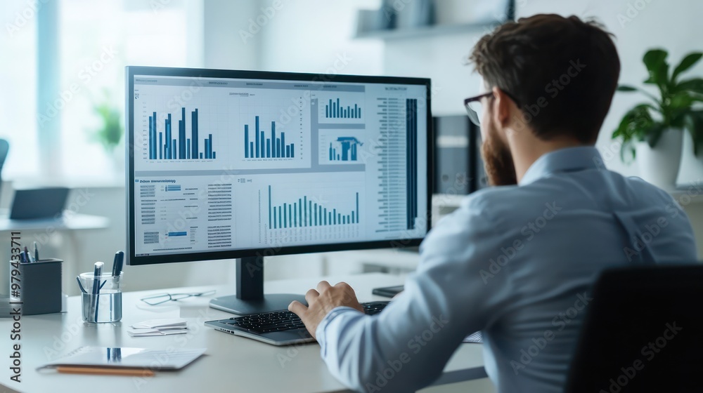 HR Specialist Reviewing Financial Reports HR Specialist Reviewing Financial Reports