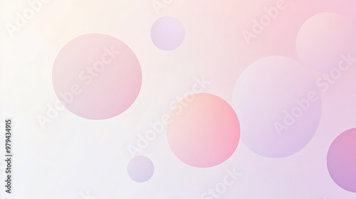 A pastel gradient from pale pink to light lavender, with simple, abstract circles in varying opacities softly floating across the minimalist background.