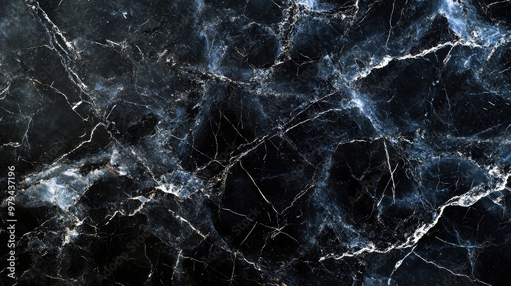 A black marble floor with a lot of cracks A black marble floor with a lot of cracks