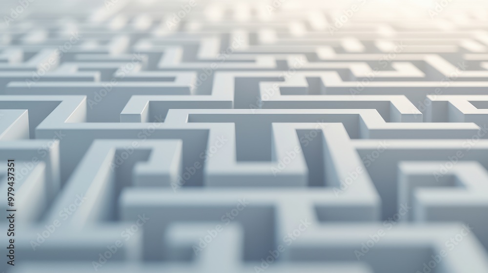 A close-up view of a complex, white maze structure, showcasing intricate pathways and a soft, minimalist design. A close-up view of a complex, white maze structure, showcasing intricate pathways and a soft, minimalist design.