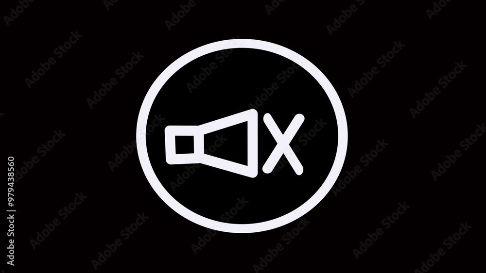 No Volume. Speaker, mute megaphone line icon. black vector icon No Volume. Speaker, mute megaphone line icon. black vector icon