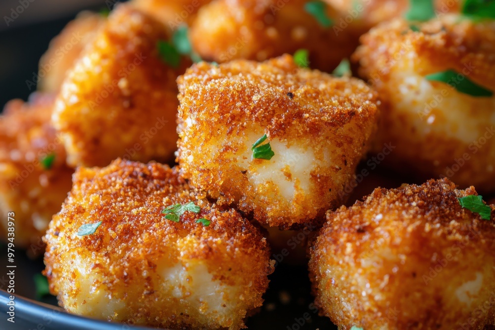 Crunchy fish nugget treats dipped in savory breadcrumbs