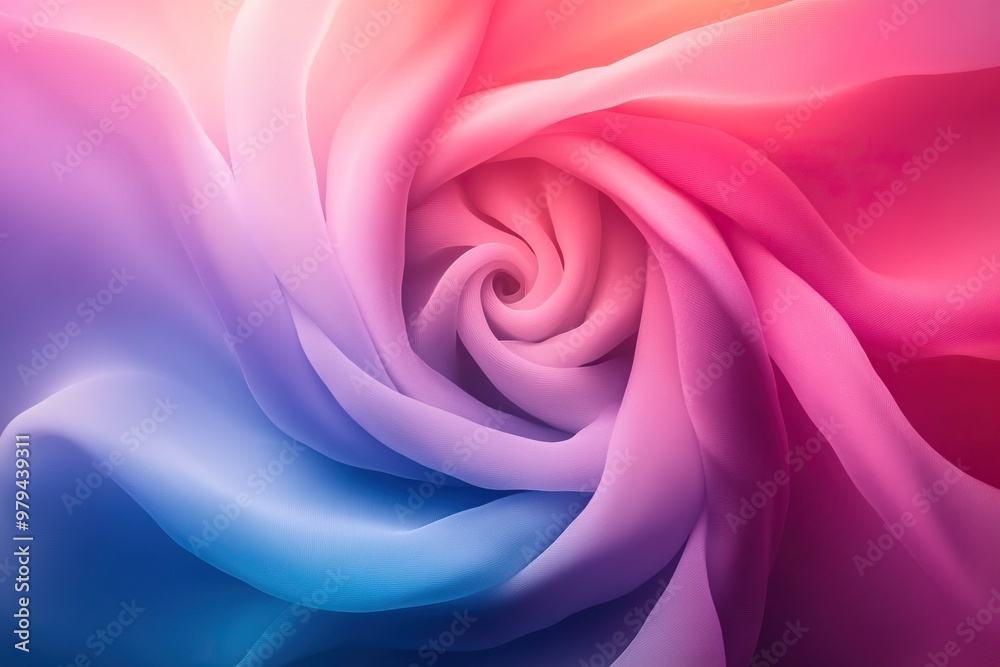 A beautiful swirling pattern of colorful fabric, featuring vibrant hues of pink and blue, creating a dreamy and artistic backdrop. A beautiful swirling pattern of colorful fabric, featuring vibrant hues of pink and blue, creating a dreamy and artistic backdrop.