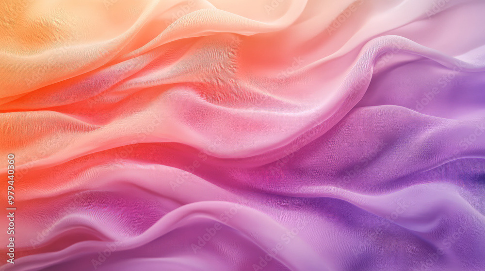 Abstract silk waves in gradient shades of coral and lavender, with soft folds and flowing textures creating a serene, calming background. Abstract silk waves in gradient shades of coral and lavender, with soft folds and flowing textures creating a serene, calming background.