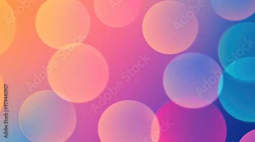 Gradient background with overlapping transparent circles, giving a sense of depth and space