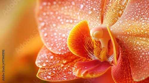 Macro image of an orchid, emphasizing its unique patterns and velvety petals