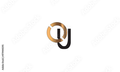 OU, UO, O, U Abstract Letters Logo Monogram