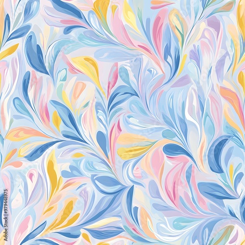Colorful seamless floral pattern vector for wallpaper design