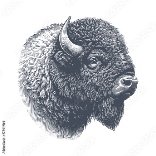 bison vector illustration