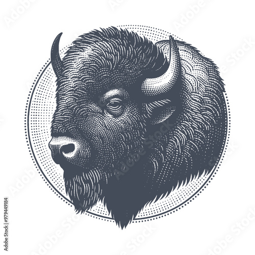 bison vector illustration