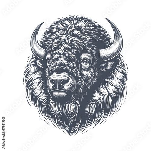 bison vector illustration