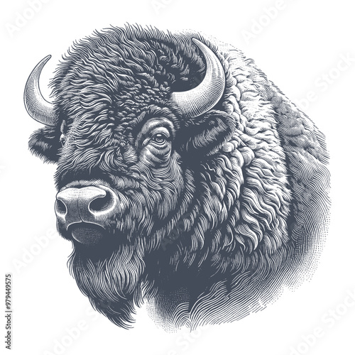 bison vector illustration