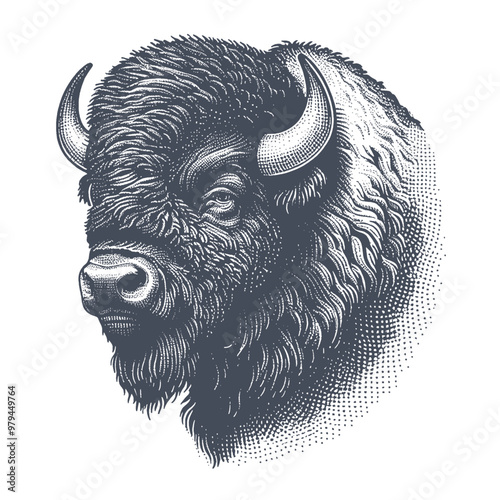 bison vector illustration