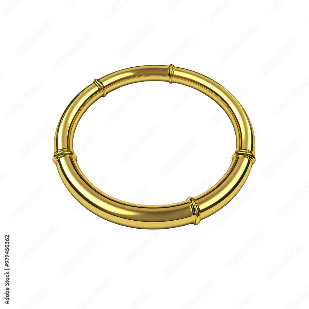 Gold Bamboo Circle Frame Gold Bamboo Circle Frame