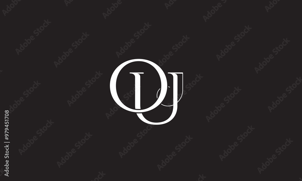 OU, UO, O, U Abstract Letters Logo Monogram OU, UO, O, U Abstract Letters Logo Monogram