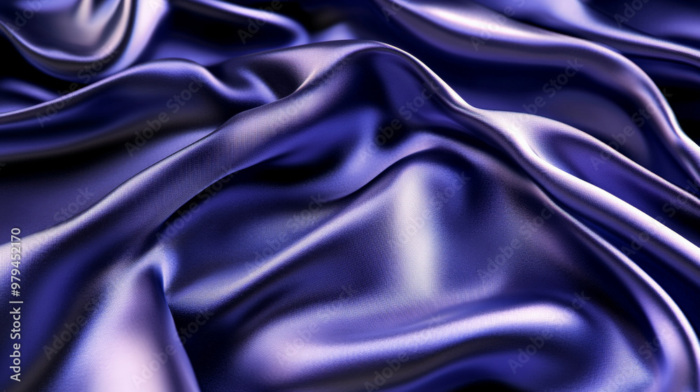 Silky smooth fabric in deep violet and rich silver, folding and swirling in an abstract pattern with soft reflections and glossy highlights. Silky smooth fabric in deep violet and rich silver, folding and swirling in an abstract pattern with soft reflections and glossy highlights.