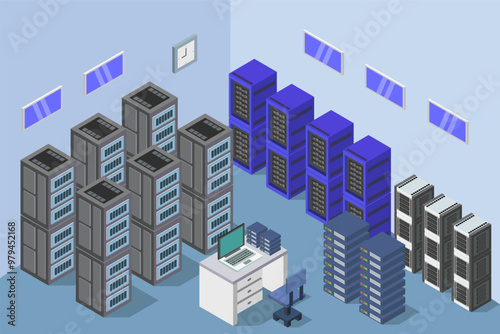 Isometric Server Room