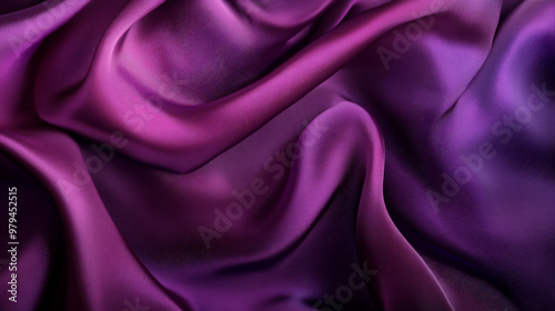 Silky smooth fabric in shades of rich burgundy and violet, folding and swirling in an abstract pattern full of luxurious textures and depth.