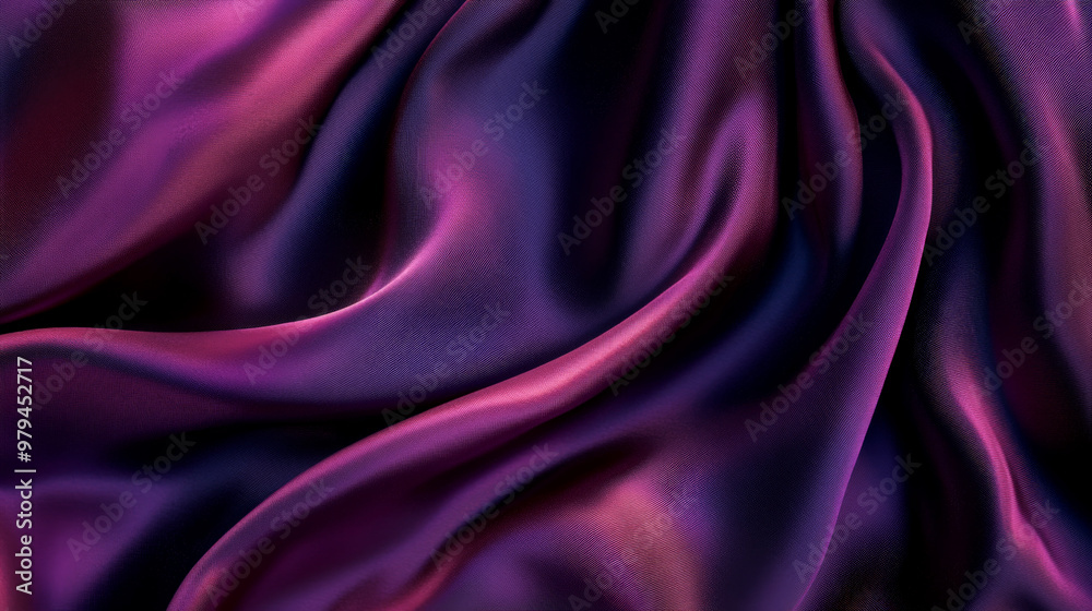 Smooth silk fabric in shades of deep maroon and royal purple, folding gently to create an abstract, luxurious background full of depth. Smooth silk fabric in shades of deep maroon and royal purple, folding gently to create an abstract, luxurious background full of depth.
