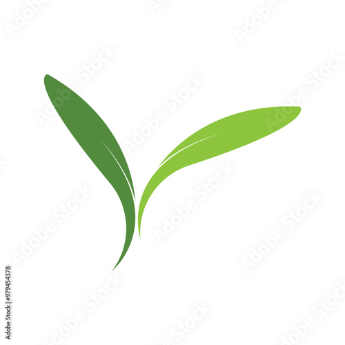 Eco icon green leaf vector illustration