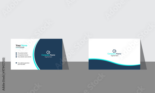 Corporate and simple business card design template , professional business card , visiting card , business card template.  