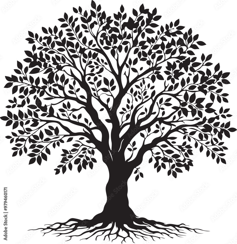 Obraz premium Tree silhouette vector eps