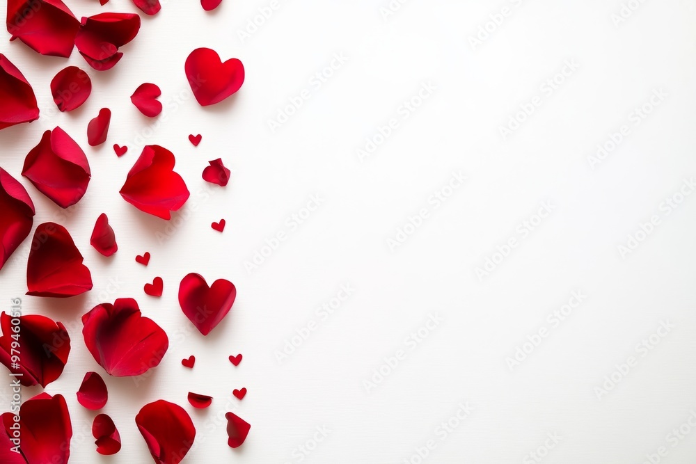Heart and flora line shape, valentine element isolate on white. Have emthy space for overlaying text Heart and flora line shape, valentine element isolate on white. Have emthy space for overlaying text
