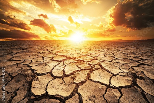 global warming dry cracked