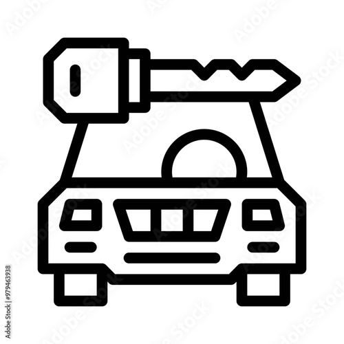 key fob line icon