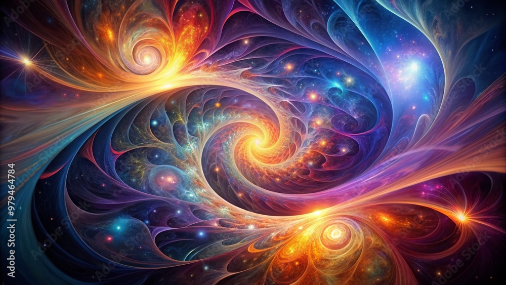 Vibrant swirling shapes and wispy tendrils dance across a dark background, evoking a sense of cosmic energy and mystical connection to the infinite universe. Vibrant swirling shapes and wispy tendrils dance across a dark background, evoking a sense of cosmic energy and mystical connection to the infinite universe.