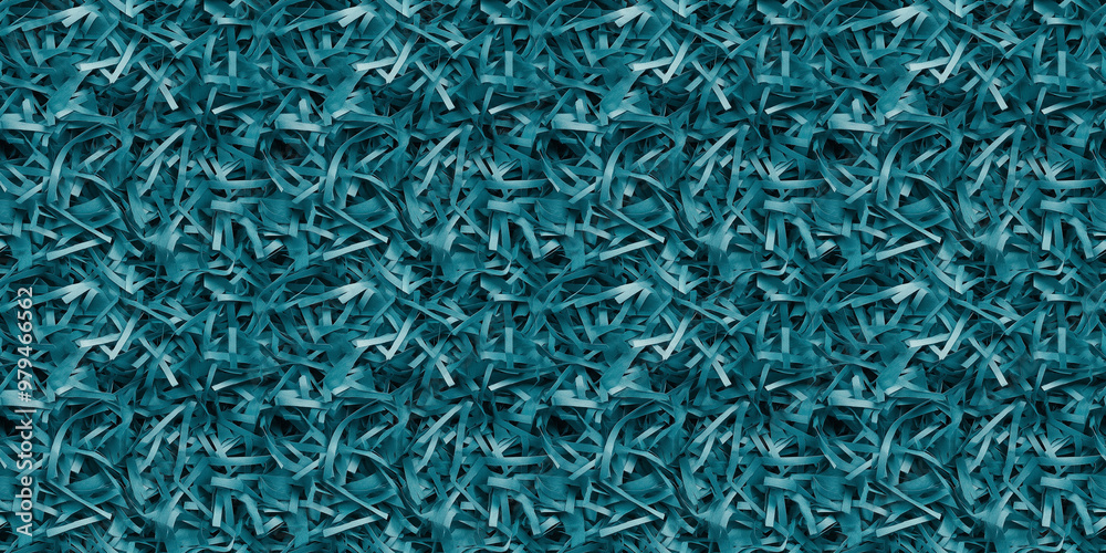 shredded paper filler in deep teal color with thin, delicate strips shredded paper filler in deep teal color with thin, delicate strips