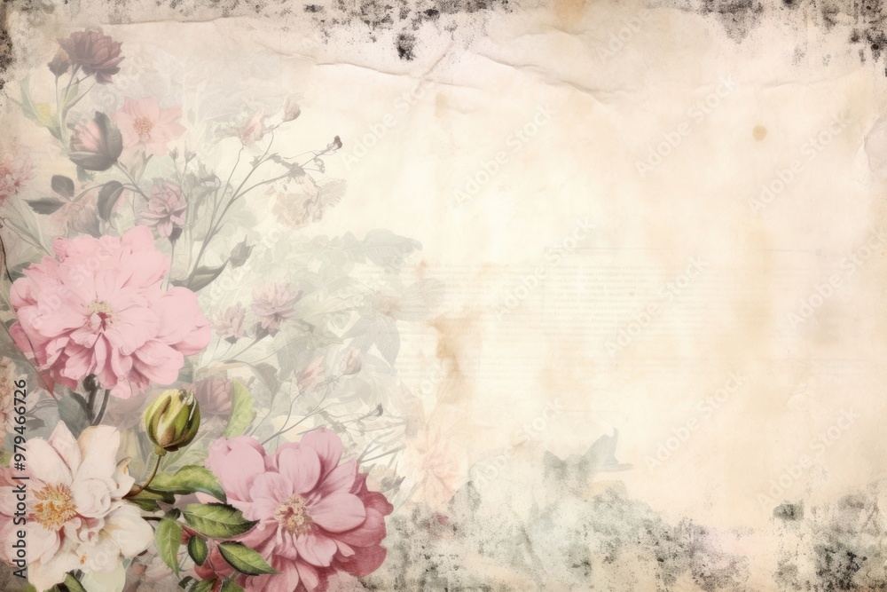 Peony border backgrounds painting pattern. Peony border backgrounds painting pattern.