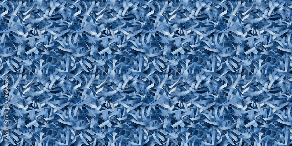 shredded paper filler in denim color with thin, delicate strips shredded paper filler in denim color with thin, delicate strips