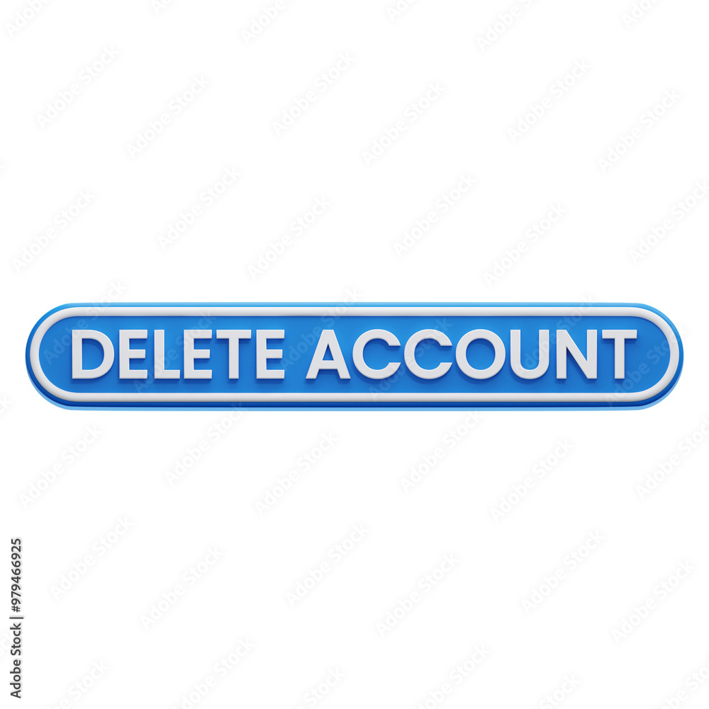 DELETE ACCOUNT 3D ICON ILLUSTRATION DELETE ACCOUNT 3D ICON ILLUSTRATION