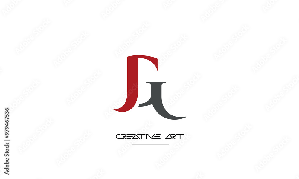 JG, GJ, J, G abstract letters logo monogram JG, GJ, J, G abstract letters logo monogram