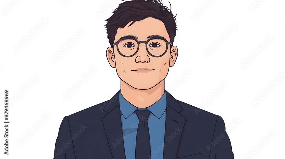 Confident Young Businessman in Formal Suit and Tie Posing for Professional Portrait Confident Young Businessman in Formal Suit and Tie Posing for Professional Portrait