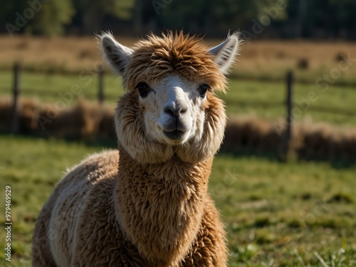 Alpaca in a field