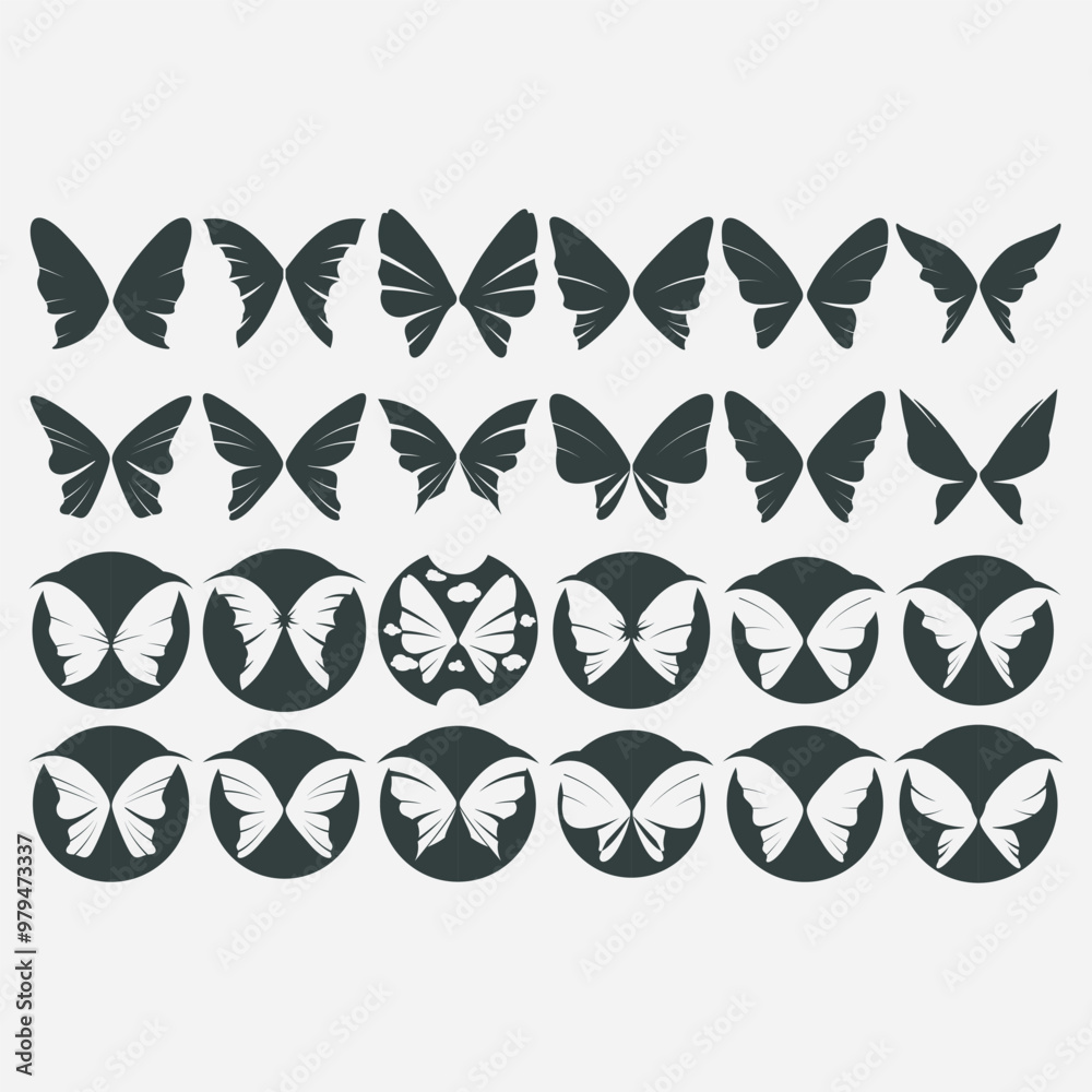 collection of butterfly logos collection of butterfly logos