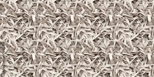 shredded paper filler in dusty smoke color with thin, delicate strips photo