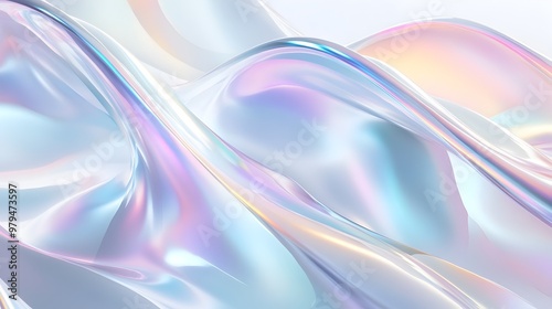 Wallpaper Mural Mesmerizing Satin Waves of Iridescent Light and Color - Ethereal Abstract Design Torontodigital.ca