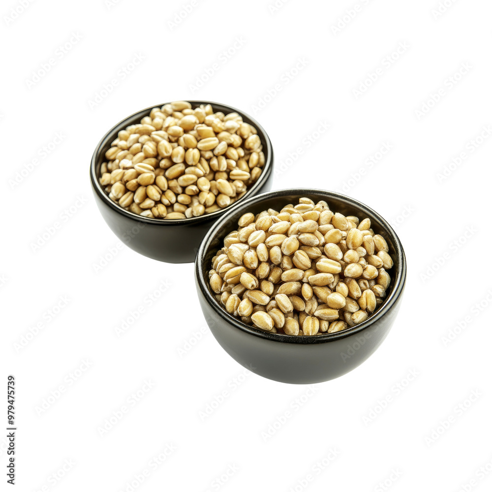 Two Bowls of Raw Wheat Berries Two Bowls of Raw Wheat Berries
